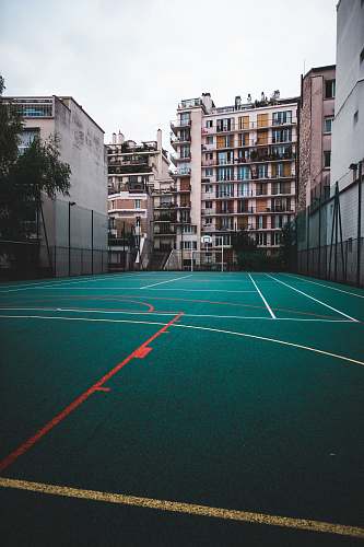 tennis court basketball court sports